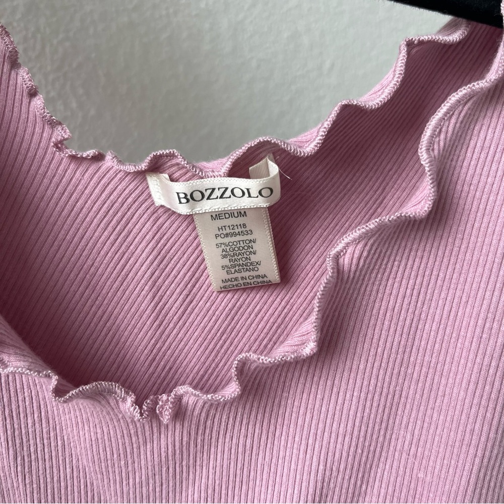 Mauve Scalloped Crop Top - Picture 3 of 3